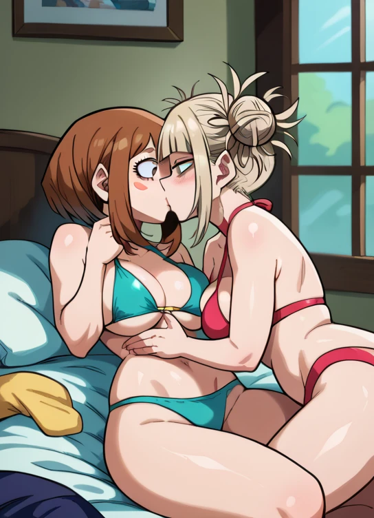 score_9, score_8_up, score_7_up, source_anime, best quality, clear face, nude, from side, standing, simple background, 1femboy, big penis, big testicle, full body, smile, looking down, medium hair, blonde hair, red eyes, profile, 1female, long hair, brown hair, brown eyes, big breasts, nipples, kneeling, licking penis