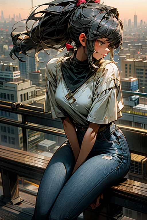 dreadlocks,dark grern hair,pajama pantd,pajsm shirt,bedtime attrie, slippers,tired,dark skin,dark skinned femslr,blue eyes,GtsGiga,Gtscity,Rampage,giantess art,.mature female,solo,1girl,meduim bosom,muscalr woman,milf,best quality,masterpiece 