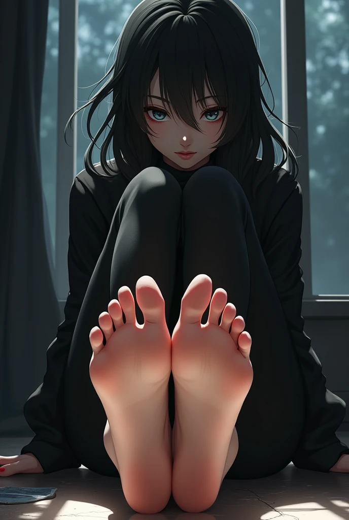 Anime woman feet, cinematic 