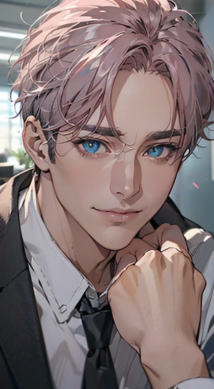 There are three young men, 17 years old, gray hair.