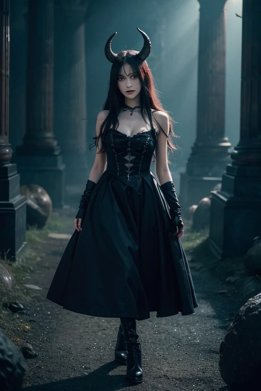 , Perfect Eyes, Soft Light, high quality, 4K resolution, masterpiece: Fine skin, Attention to detail, 最high quality, Awards, Very detailed, high quality, devil's queen、Horned goat, Gothic Dress, Living in the depths of hell, Lava flow, Blue long hair, blue eyes, Red High Heels, Navy Blue Dress、Shadow Face　、Have a weapon、Staring at the audience with a look of fear、beautifulgirl、very cute angel、Pink Gothic Fashion、cute、baby face、smile、Long skirt、Black Long Boots、.(最high quality,4K,High resolution,masterpiece:1.2),Very detailed,Realistic:1.37,Spooky altar background,Dark fantasy,Red color scheme,Ominous atmosphere,Eye-catching,Anatomy of a story,Anime Style,Concept Art,beautifulAttention to detail顔と (((Red eyes ))),A terrifying ritual ,devil's ritual,Premature death,Inappropriate behavior,crazy smile,Scythe Face,Girl Monster, beautiful delicate features, Sharp Eye, Sharp fangs, pale Skin, Dark Background Cinema Lighting, Dramatic Shadows, Gothic style, Spooky atmosphere, Dark fantasy, One person&#39;S, Please open your mouth wide, Open your mouth and baring your teeth,Sharp teeth like a beast, Wide lips, Very wide mouth, Red cheeks, ,(Blood splatter:1.4),Scary smile, smile,Angel Design, TwiSted smile、Bloody、Head bleeding,,,,,、Blood splatter、,(Blood splatter:1.4),skull,devil&#39;gun,Horror Style, ((Fantasy Sweet Ta Frill Pink Costume)), ((Flowing blonde hair)), ,(Blood splatter:1.4),Female Curves, Sexy flat stomach, Perfect hands, Perfect anime character face, (Pink Tata Dress)), Standing, ((Evil smile)), ,(Blood splatter:1.4), Steam circulation, Moonlight Illumination, night lighting, (Blood splatter:1.6),Anime Angel Design, TwiSted smile、Bloody、Head bleeding,,,,,、Blood splatter、,(Blood splatter:1.4), skull,Gothic architecture、Western architecture、fantasy world、,Victorian city, Skeleton Gas Light,Absurd, High resolution、 ((Tabletop)), ((最high quality)), (Very detailedな), ((Very detailed)), (beautiful), ((cute)), (NFSW:1.8), One person,(:1.6)、(world&#39;The most terrify