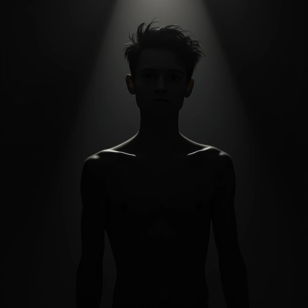 178 cm tall,76 km weight, flexible slim body, wave look hair, men back side shadow image