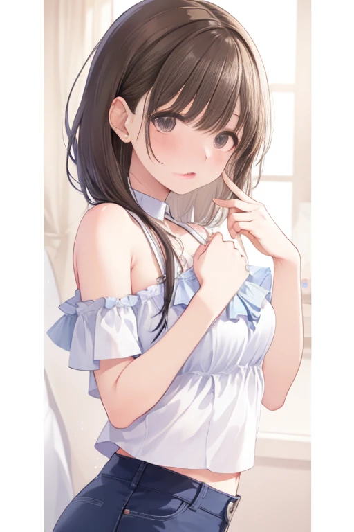 {{{{{16k,Ultra High-resolution realistic photograph of neat virgin elementary school girl's in loungewear as pretty as a actress in the bedroom, tiny elementary school girl's erotic expression at the moment she loses her virginity, elementary school girl is my girlfriend, so she had a look of love for me, and she rubbed her waist, and all the fat from her waist moved to her and she wanted me to eat her tits, so I took her virginity on her last day in elementary school lets her mind go just for today and releases her body that she doesn't show to anyone}}}}},{{Extremely detailed}},{{{{{dye her cheeks flush and integrated her head pure small, thick lips, Enchanting thick gross idol's Lips}}}}},{{{{{the best glossy bang neat straight virgin hair}}}}},{{{{{She get more attractive and smoother her body, her expression and appearance are transformed into that of a pure, Her shame when her loungewear is rolled up exposing her body, Her white tits are so fluffy, and are depicted in great detail}}}}