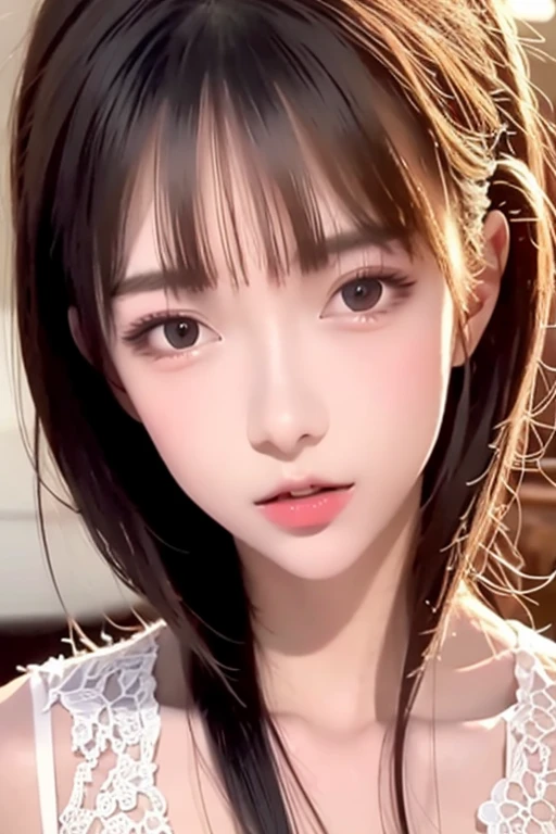 There is a woman in a white shirt, Chiho, Luan cute Vtuber, shikamimi, portrait of a japanese teen, Nekomimi, she has a cute expressive face, iwakura lain, Another close up of Iwakura, Real Girl, like々cool japanese girl