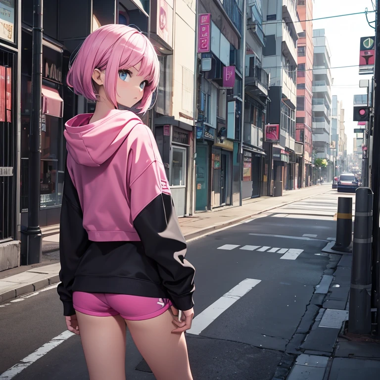 masutepiece, High quality, girl, hair tied, Colorful Highlight Hair, Big clothes, baggy jacket,Underwear with a small area Comfortable clothing, Indoors, Night, Sunset, Dark room, Distracting and messing with something,Thrust your butt up