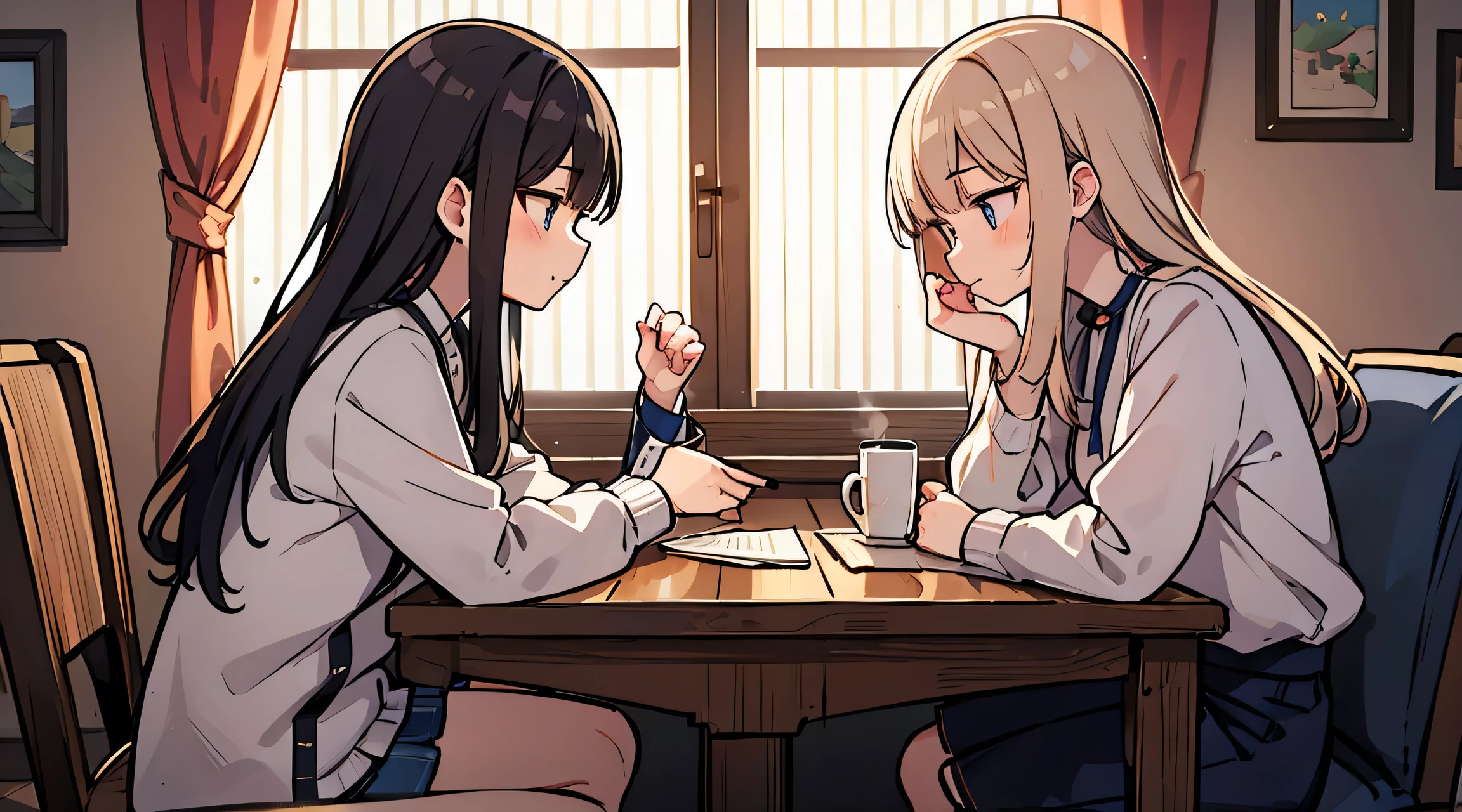Having a conversation。