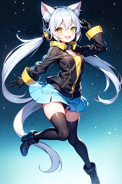 quality\(8k,wallpaper of extremely detailed CG unit, ​masterpiece,hight resolution,top-quality,top-quality real texture skin,hyper realisitic,increase the resolution,RAW photos,best qualtiy,highly detailed,the wallpaper,cinematic lighting,ray trace,golden ratio\), BREAK ,solo,1woman\(wolf,fluffy,beautiful,smile,hair floating,hair color silver,(silver fur:1.4),long hair,eye color cosmic,(black sailor:1.4),black skirt,,smile,open mouth,sharp teeth,long shot,wide shot,dynamic angle,dinamic pose,slender\),background\(city,downtown\),full body,[nsfw:2.0],[chibi:1.8]