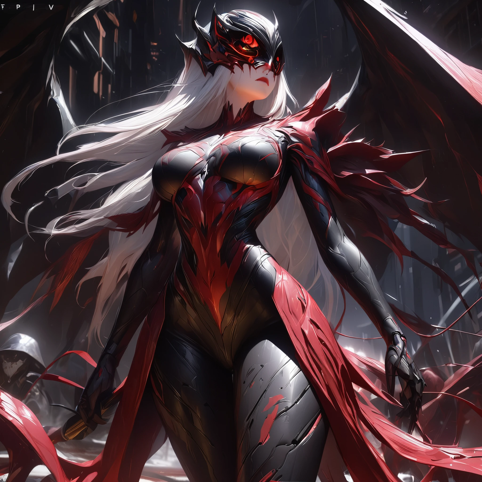 Black,Chiaroscuro, Ray Tracing, light, Cowboy shooting, 8K, Yes, Super Detail, precise, best quality, The award-winning, The award-winning, A high resolution, masterpiece, High Detail,guweiz on artstation pixiv, Hot topics on artstation pixiv, 详细的number概念艺术, author:Yang Jie, 2. 5D CGI anime fantasy artwork,Ultra HD,8K ,Realistic skin texture,Chiaroscuro, Ray Tracing, light, 8K, Yes, Super Detail, precise, best quality, The award-winning, The award-winning, A high resolution, masterpiece, High Detail,In the snow,Clear,masterpiece, best quality, 8K, number, 1 girl, Solitary, stand up, Hair accessories, Red Eyes, Heartless expression, Blood-stained mechanical parts, electric wire, cable, Failure Effect, scary, Science fiction, Futuristic, The background is darker, Neon lights, Cyberpunk Characters, Surrealism, Strange, Disturbing, Creepy, scary, Western Metal,Red Eyes,发Black,Black色長手套,Jumpsuit,leggings,Highlight her graceful figure,将整个身体包裹stand up,Symbiote,((Sexy bulge)),One-piece Pants,Red Eyes,Venom,发Black,Black色長手套,Jumpsuit,Black色一件,Blood red eyes,best quality, high resolution, Very detailed, Vivid texture, mask, Bangs,wear socks,Tears,被Black色粘液覆盖