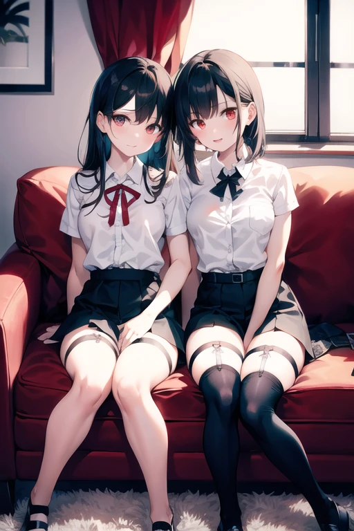 White loose socks、Perfectly balanced beautiful legs、No shoes