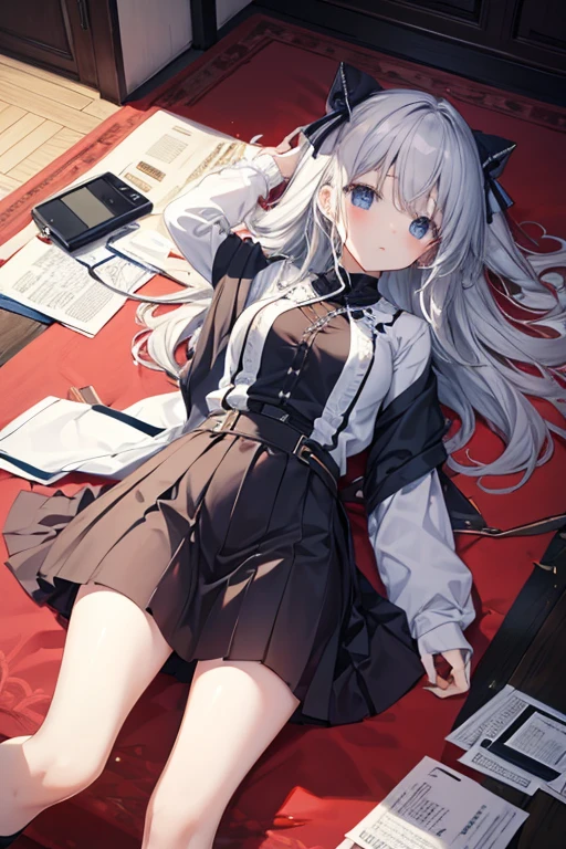 Please raise your heels, Sit down and show your butt from the front, Holding my knees, White panties, Blazer jacket, Long Hair, cute,