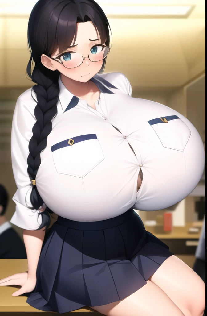 Score_9, score_8_up, score_7_up, score_6_up, score_5_up, score_4_up, source_anime, 1girl, cute girl, detailed eye, secretary clothing, secretary, sleeveless, French twist updo hair, sagging gigantic huge biggest breasts, wide hips, thick thighs, huge areolae, areola slip, dark nipple, dark areolae, bukkake, hairy stomach hair, hairy armpit hair, sperm, Japanese, cute Japanese, hentai, sweating, heart mark words, bukkake, smelly, working atmosphere, brown hair, computer, crowded, leg tights, receptionist atmosphere, counter, in reception counter, holding document, pov, upper body only