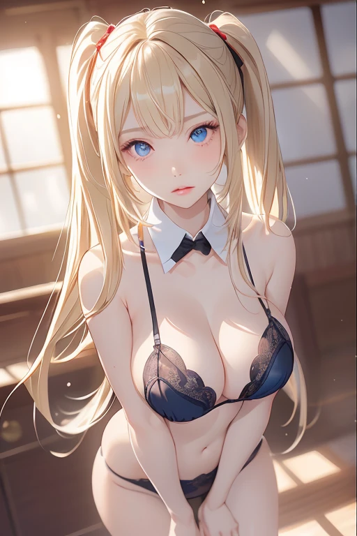 1 45 year old woman ,breasts big ,hotel bedroom,(8K),scratches ,face detailed ,hair blonde ,blue colored eyes ,long hair , embarrased ,shy ,serious face, high resolution  , high definition ,pose sexy ,black sexy lingerie ,whole body ,military hat,