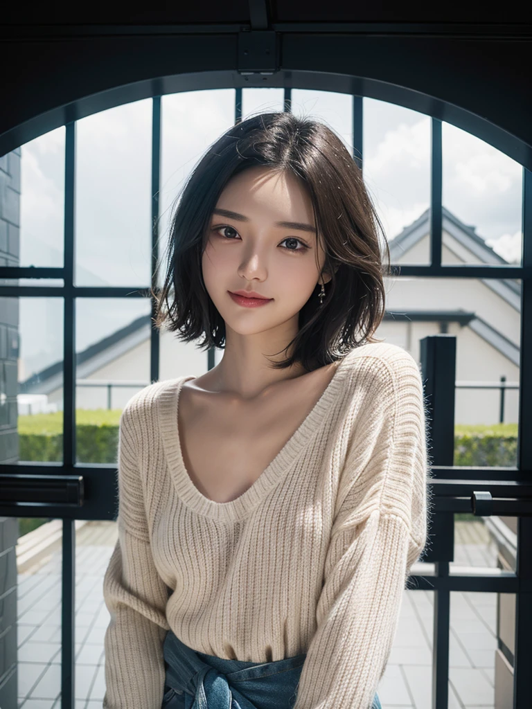 Very realistic、Japanese、One person、woman、Very sick、Flat Chest、tall、Great style、whole body、38 years old、Hairstyle:Tie it up at the back、In your room at home、The best smile、clothing:Black camisole(1.4)Shorts(1.3)、