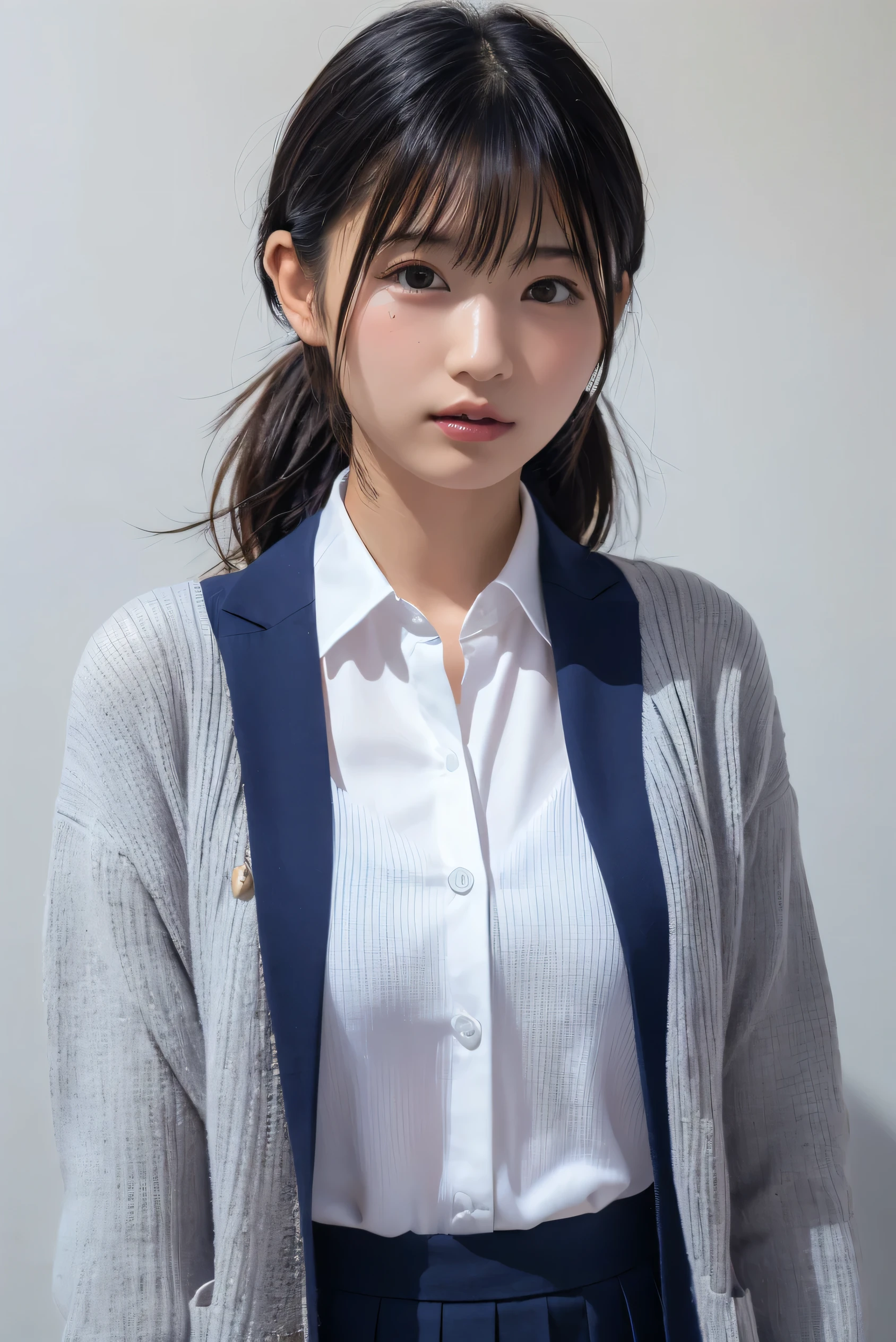 ((clothed:1.5,school uniform:1.5)),(from below:1.2),(Thin type:1.8),(big breasts),(random hairstyle),(Highest image quality,(8k),ultra-realistic,best quality, high quality, high definition, high quality texture,high detail,beautiful detailed,fine detailed,extremely detailed cg,detailed texture,a realistic representation of the face,masterpiece,Sense of presence)