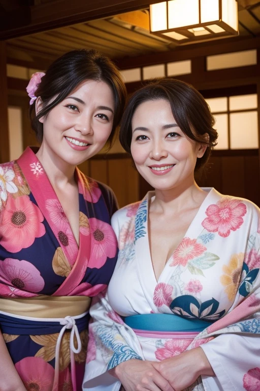(high-level image quality、hightquality、hight resolution、detaileds、masterpiece)、(There are mature and beautiful women)、(Looking at the camera:1.2)、a smile、(Japanese style hairstyle with a beautiful hairpin)、(Bright blonde hair)、(being thin:1.2)、(Small:1.2)、(Japanese-style lingerie with large decorations:1.2)、(Garter belt with collar, bangles, and kimono-style decorations:1.3)、(holding a golden dragon in both hands)、The pose is so cute and nice、(Visiting a shrine for the first time in a crowd of people:1.2)