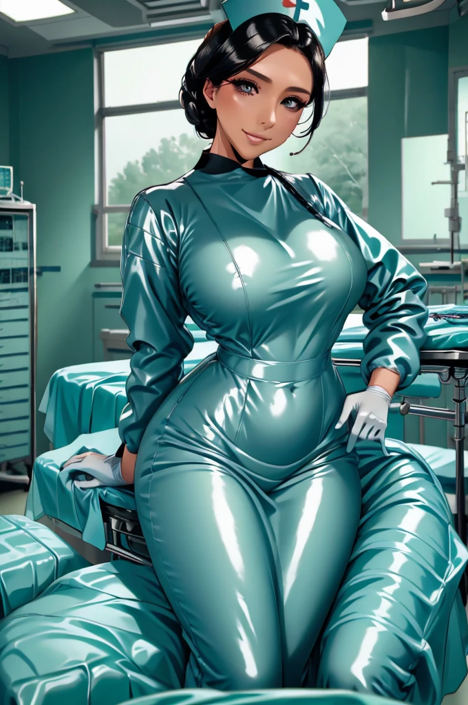 nurse uniform,hospital, latex nurse suit,nurses,busty,elbow gloves,labcoat,black hair woman,pink eyes , gigantic ,medical instruments,asian nurse,two nurses,speculum,examination room,oversize ,big ass ,strap on, lay on table ,legs spreaded,giving birth,gyno chair , dentist,Milf,latex,pink uniform,oversize breasts
