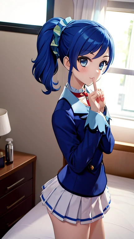 8k,,masterpiece, Please redeem, High resolution, Side Ponytail,skinny , Aoi Kiriya,((Her Room)), Perfect fingers,throw,
