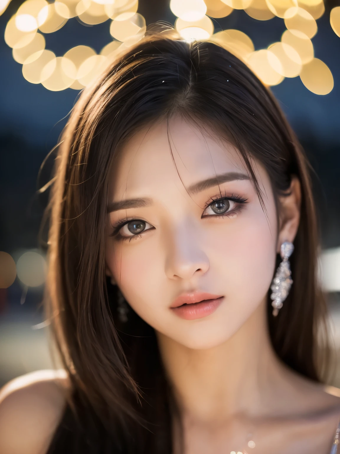A vietnamese princess, extremely beautiful, perfect body. Photo taken with Canon EOS R5 85mm f/11 Camera, ((sharp)) mode of people and surrounding scenery. Image quality ((8K)), ((lifelike)), ((masterpiece)), ((sharp and highest contrast)), ((great depth of field)), ((light stereolithography)). Close-up photo of the princess's face, exposed chest, exposed breasts.