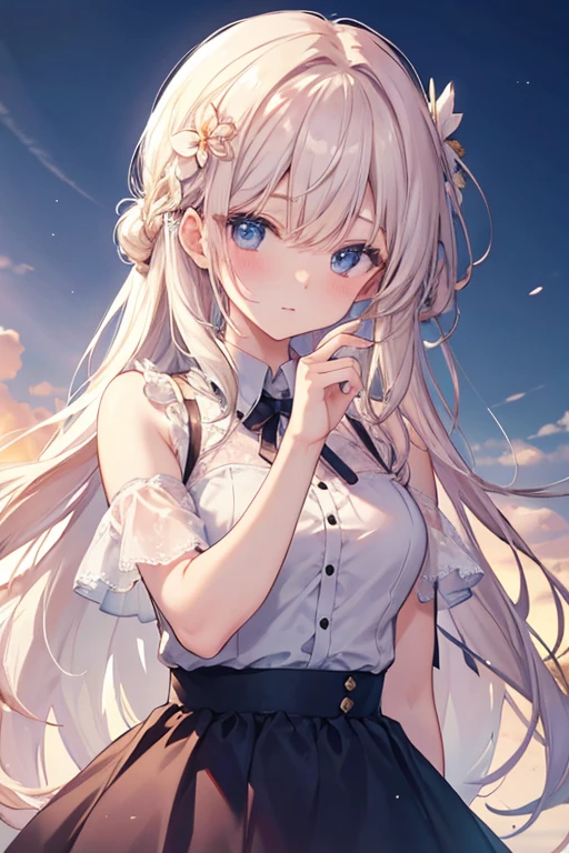anime illustration, ((((highest quality)))), (((Ultra-precision CG 16K))), (((masterpiece))), (((Very detailed))), (((Extremely detailed))), (((Black outline:1.3, Written boundary depth:1.3 , Written soft outline, sharpness))), Maximum clarity and sharpness, Multilayer Texture, Surface Shading, Cinematic lighting, Beautiful details sparkle ,Perfect Proportions, Limited to one woman, BREAK accurate, Anatomically correct, Highly detailed face and skin texture, drawn in detail, Highly detailed facial and skin texture, Detailed eyes, beautiful hair, Beautiful Japanese Idol face, Beautiful and beautiful eyes, Beautiful body, Beautiful breasts, Beautiful thighs, Beautiful legs, Beautiful fingers, (Beautiful views) , skinny body, ((Beautiful Skin)), ((Skin Texture)) BREAK breast enlarged, medium Breasts, rocket breasts, (((perky breasts))), ((drooping breasts)), slender waist, ( narrow eyes, smiling, blush, determined expression, sweaty , Heavy breathing,) , (streaked hair, hair intakes, colored inner hair, ) BREAK (((wearing printed sexy oversized shirts , wearing wide-leg-pants, breasts is covered by outfit))) , wearing earrings, (((tanned skin, tan lines))) , BREAK ( stick breast out, bending over, professional dancer on stage under the blue sky ),(((looking at viewer, super detailed background , ))), BREAK (((portrait , close-up of face, bust-up shot, looking at viewer, )), (natural make), random angle , random situation , pinup magazine pose, from front