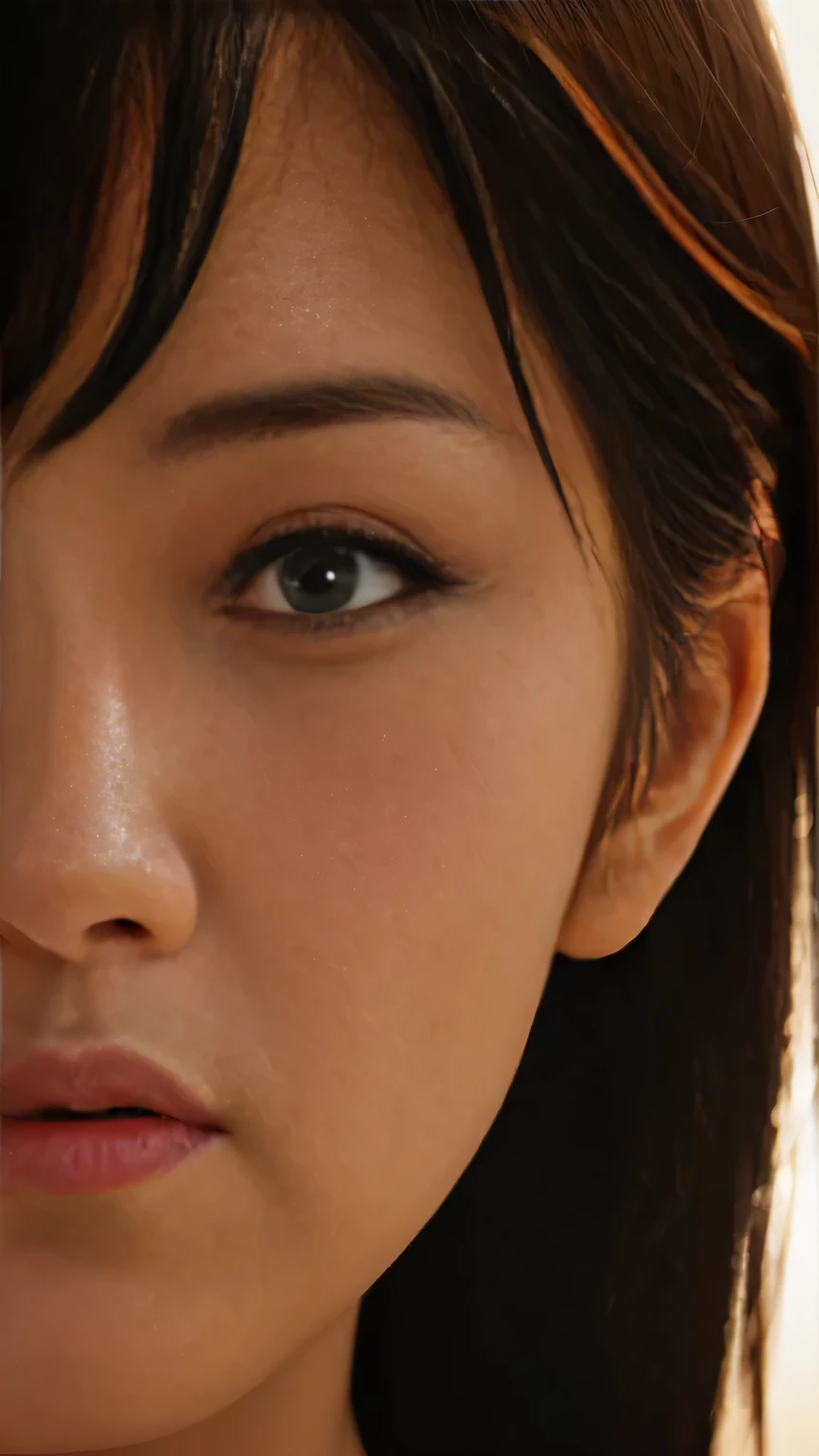 a close up of a woman's face with a black background, digital art by Tadashi Nakayama, tumblr, hyperrealism, albert watson, backlit face, photography of bill brauer, backlit portrait, photography of albert watson, face illuminated, backlit beautiful face, in profile, softly backlit, profile portrait, chiaroscuro soft lighting