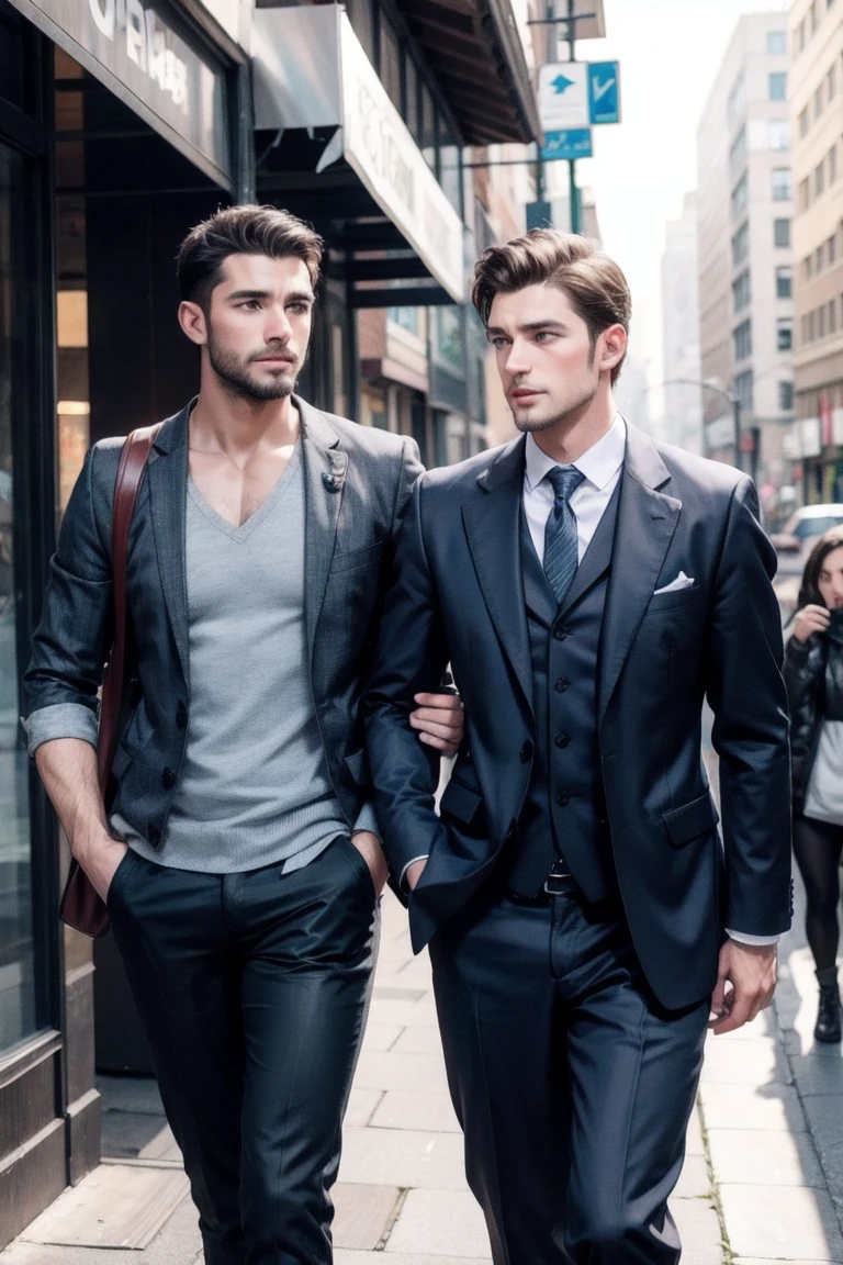 handsome men , street