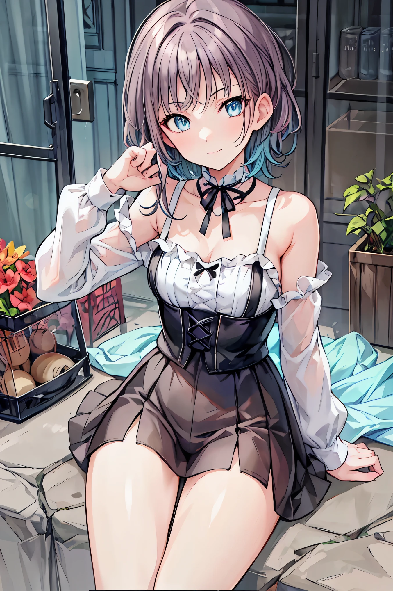 (from above:1.2),18 year old beautiful girl、Purplish blue eyes that dreamers desire, (Blonde hair) , small stature, small tits, Lori, (masutepiece:1.2, Best Quality), (finely detailed beautiful eye: 1.2), (beautifull detailed face), (perky chest:1.1), (pointed chest:1.0), (cakes magazine cover:1.3)，(Best Illumination, extremely delicate and beautiful), sexy pose,make a cocktail , in a bar counter, ((Cinematic Light)), Dramatic light, Short bob hair（1:3）、Ultra Contrast、Braid a little around the ears, White long dress、official art, unity 8k wallpaper, Super detailed, masterpiece, highest quality, 1 female, (very detailed),(Raw photo、highest quality)、(realistic、Photoreal:1.3)、high detail、Very detailed complex 3D rendering of a face、(very detailed肌:1.2)、dynamic angle, fire glow effect, professional lighting, side light, cinematic light, 超A high resolution, 8K , best shadow, particles of light, Fine skin texture, detailed face, intricate details, Super detailed, shine, Please reconsider、full body,、beautiful face,shiny skin、thin、nice companion、delicate body、thin legs、naked apron、((crawl on all fours))、Beautiful back、butt、turn around、A picture from a little behind、bend the body、the skirt is floating in the wind、Dark purple panties、thin Pubic hair ,(with sparkling eyes and a contagious smile),open mouth, highest quality, high resolution,Real World, Natural light,perfect Natural light, Looking at Viewer,
