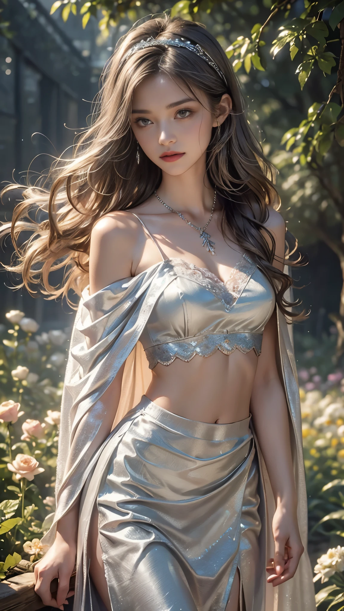 (masterpiece), best quality, perfect face, full-body,seascape, mysterious, a portrait of a beautiful young Swedish porcelain woman by "UnrealC",#genshinimpact pixiv, extremely detailed, aesthetic, concept art, ultrafine detail, breathtaking, 8k resolution, vray tracing, movie poster, 3D shading, Unreal Engine 5, cel-shaded, intricately detailed, gouache, Eldritch, complex art , depth of field, DSLR, radiant ,aetherpunk ,orange and teal ,((fairycore:1.3)) , ponytail, standing under sun, short sheeve mini blouse,  (fitted Loincloth:1.3), midriff, detailed eyes. 4K, HDR, (extremely high detailed, detailed realistic eyes, clear eyes), High detail RAW color art, detailed hair,  cinematic lighting, shadow fluctuation, global illumination, highly detailed hair, beautiful , detailed pupil, (Extremely intricate detailed),standing straight, looking at viewer, photography, realistic, photo-realistic, 16k, highly detailed, diffused soft lighting, shallow depth of field.  Cinematic film still, shot on v-raptor XL, film grain, 35mm film, live-action, best quality, atmospheric, a masterpiece, epic, stunning, dramatic 
