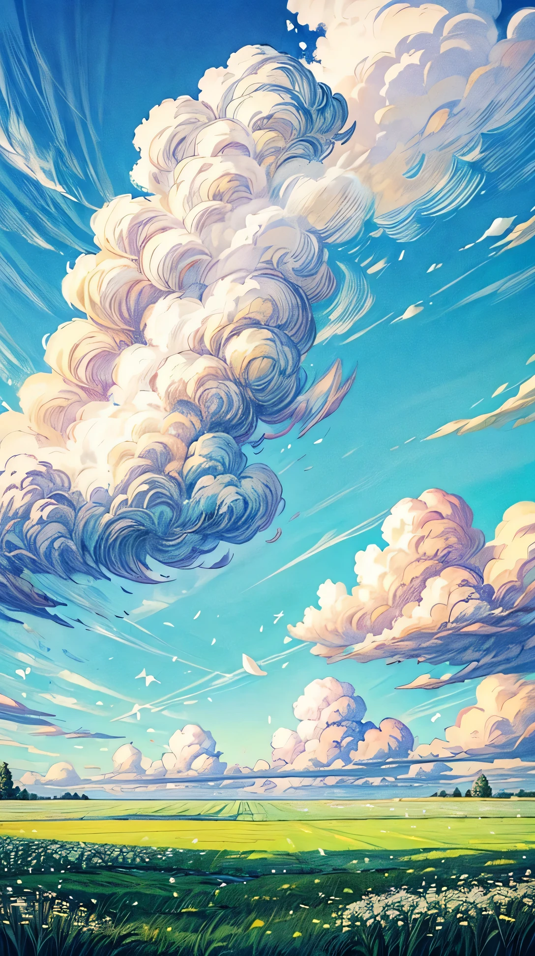 themoon,As estrelas,clouds