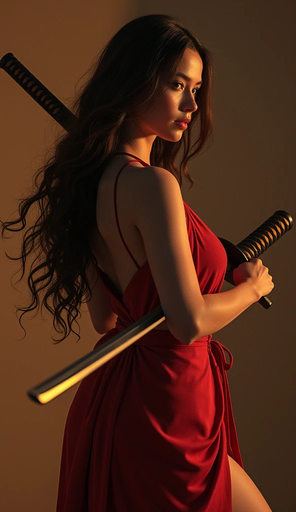 woman Lady Samurai Swordsman Sexy Style Swimwear