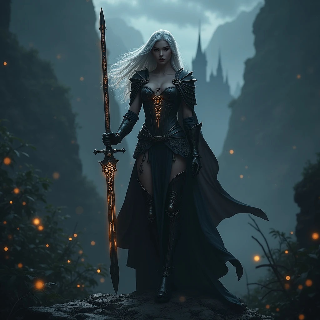 White elf with white eyes rpg rogue