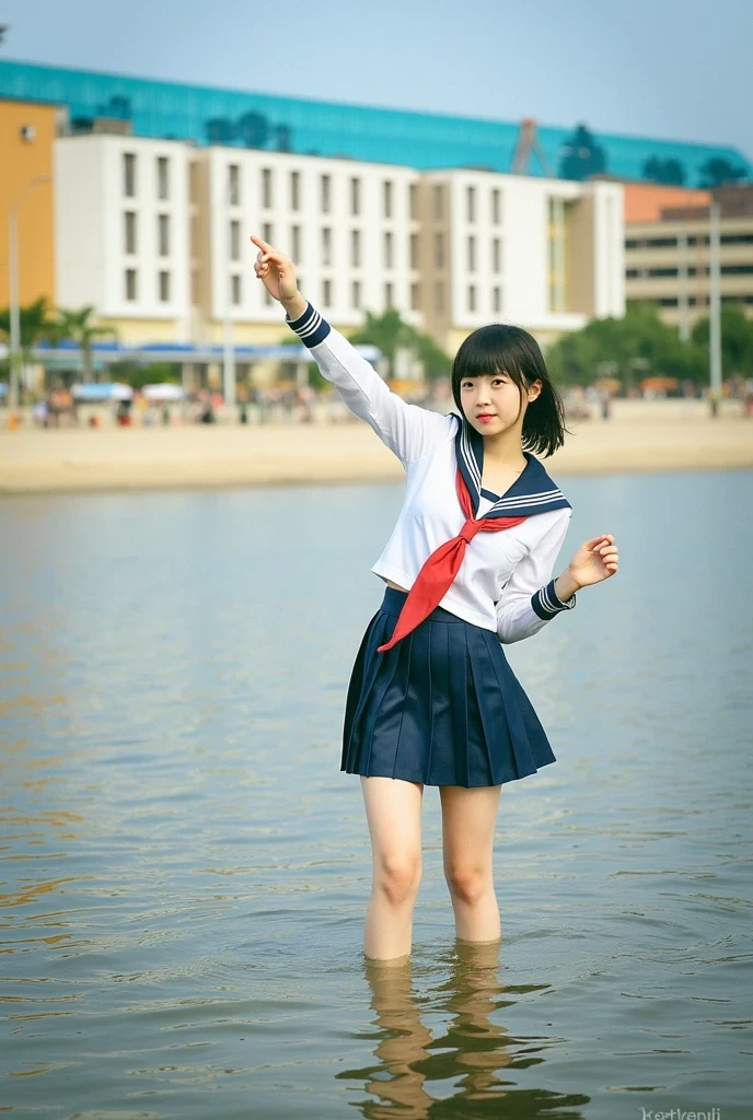 1girl,japanese, solo, sailor uniform, outdoor , wet clothes , wet shirt , wet skirt , see thorugh , shirt lift , sailor uniform
1girl
bangs
black hair
breasts
brown eyes
clothes lift
long sleeves
medium breasts
neckerchief
nipples
no bra
outdoors
pleated skirt
school uniform
serafuku
shirt lift
skirt
small breasts
solo
standing
wading
water
watermark
web address
wet
