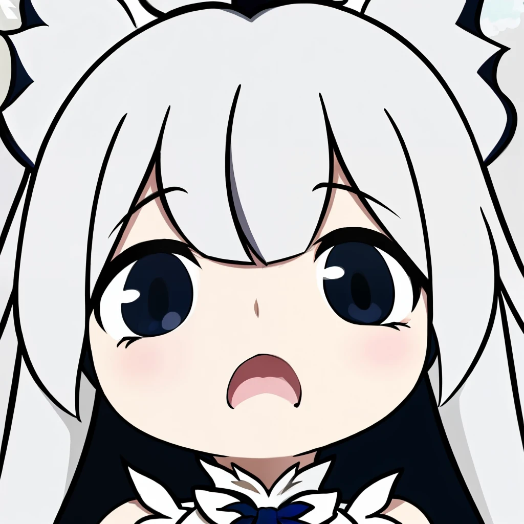 masterpiece, best quality, 1 , Mouths, chibi style, hestia danmachi