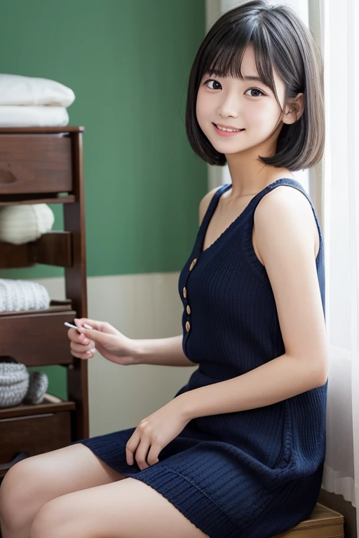 (((medium hair))), best quality, 8K, HDR, highres, absurdres:1.2, blurry background, bokeh:1.2, Photography, (RAW photo:1.2), (photorealistic:1.4), (masterpiece:1.3), (intricate details:1.2), 1girl, solo, japanese girl, delicate, beautiful detailed, (detailed eyes), (detailed facial features), petite, (((small breasts))), skin tight, (looking_at_viewer), from_front, (skinny), (best quality:1.4), (ultra highres:1.2), cinema light, (extreme detailed illustration), (lipgloss, best quality, ultra highres, depth of field, caustics, Broad lighting, natural shading, 85mm, f/1.4, ISO 200, 1/160s:0.75),1girl, solo, (((blue vest))) smile, school uniform, necklace,