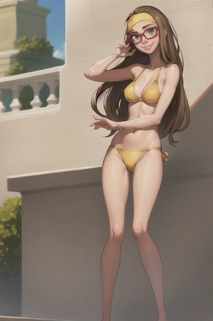 (realistic、High resolution:1.3)、japanese woman、full body portrait、1 girl with perfect figure、super thin face and eyes、Night Bar、caramel hair、bright and long hair、Casual clothing、Short jacket、halter neck knit、Ultra low-rise skirt、big breasts、I can see my belly button、exposed lower abdomen、sexy hip bones、beautiful hip bone skin、Hip bone exposure、naked lower abdomen、tight waist、skinny body、toned lower abdomen、Detailed skin of lower abdomen、Detailed skin of suprapubic bone