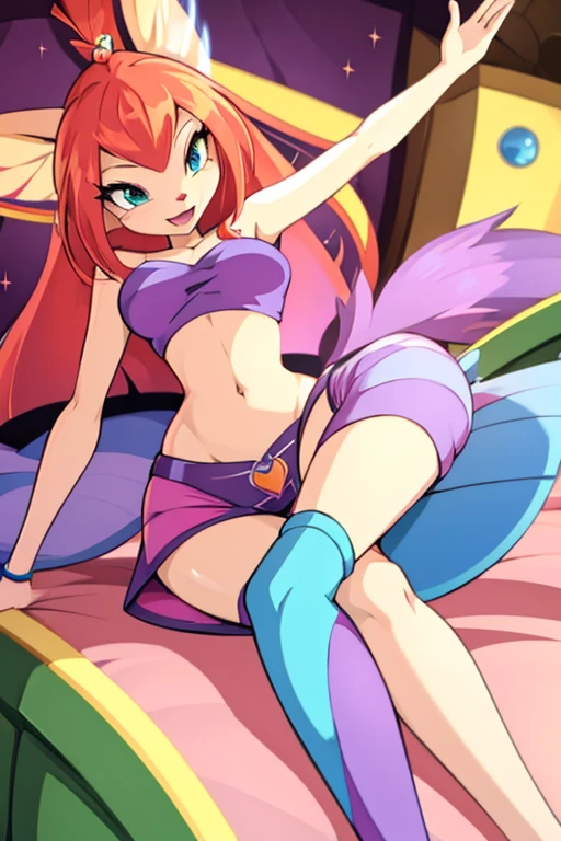 bloom form the winx club, dressed as a slut having vaginal sex