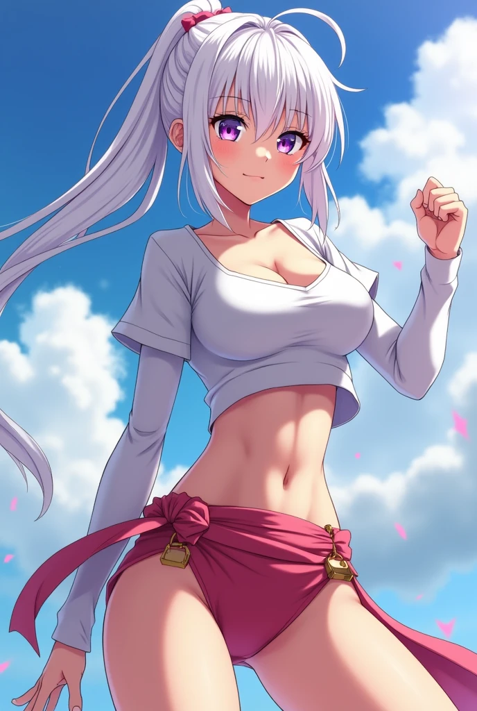 best quality,4k,super gigantic breasts,wear white bikini,underboobs,1girl twintails, very long hair, silver hair, pointy ears, elf,cute smile,show armpit