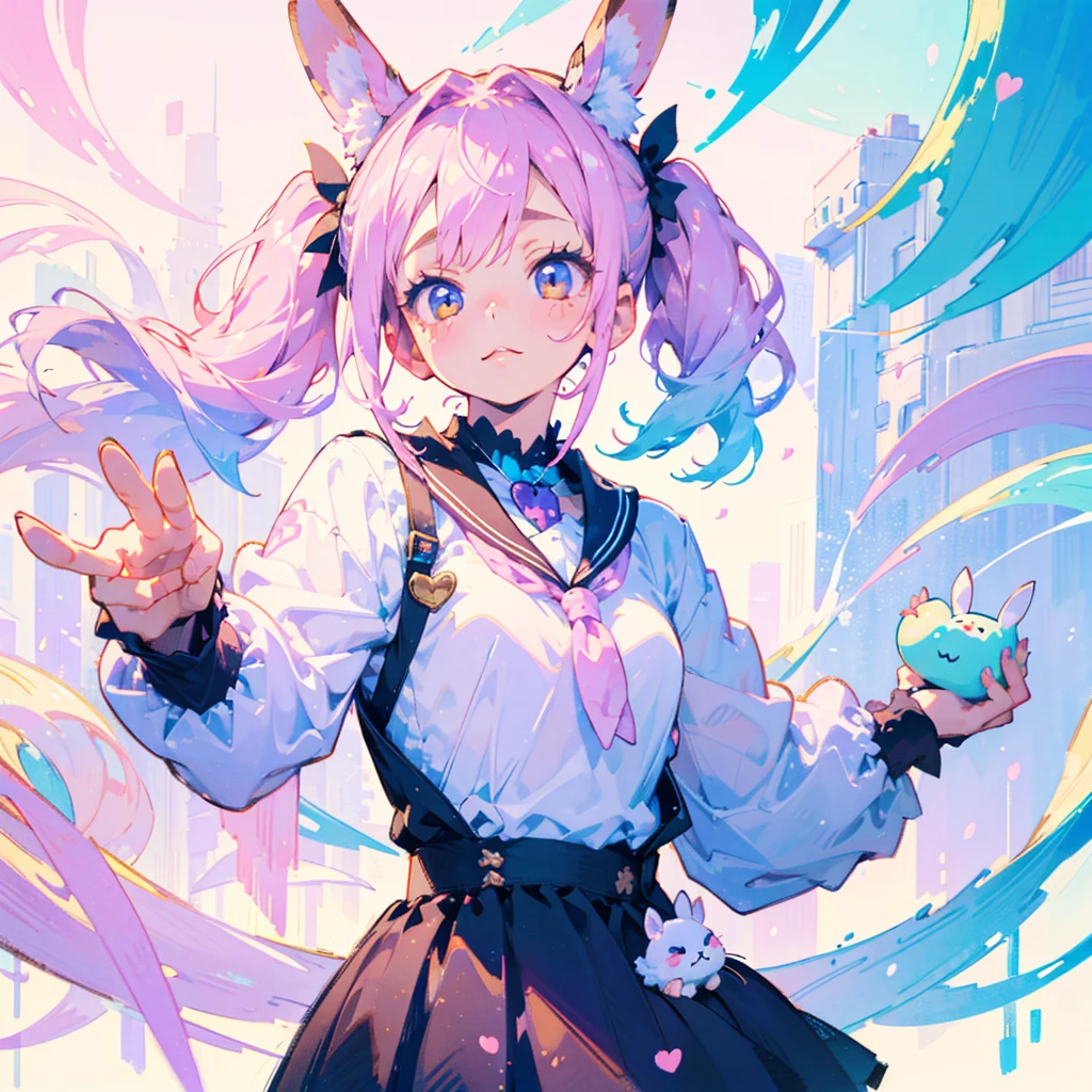 Sweet girl in anime style