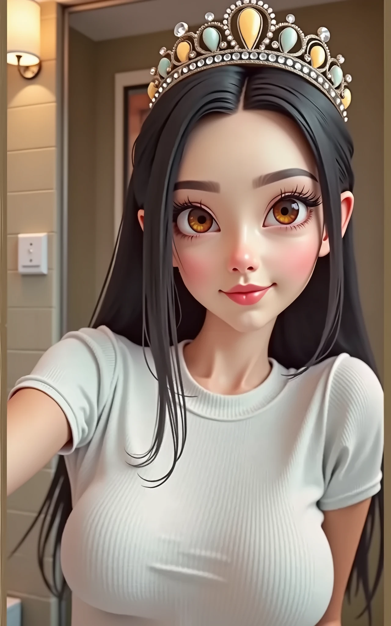 anime girl avec de gros seins posant dans un haut jaune et un jean, séduisante fille d’anime, Ilya Kuvshinov. 4 km, [ Art numérique 4 km ]!!, Style Anime 3D réaliste, Jolie fille d’anime, Artgerme extrêmement détaillé, Oppai, Style anime 4 K, Rendu photo réaliste Anime girl, Anime hyper réaliste, style anime. 8k