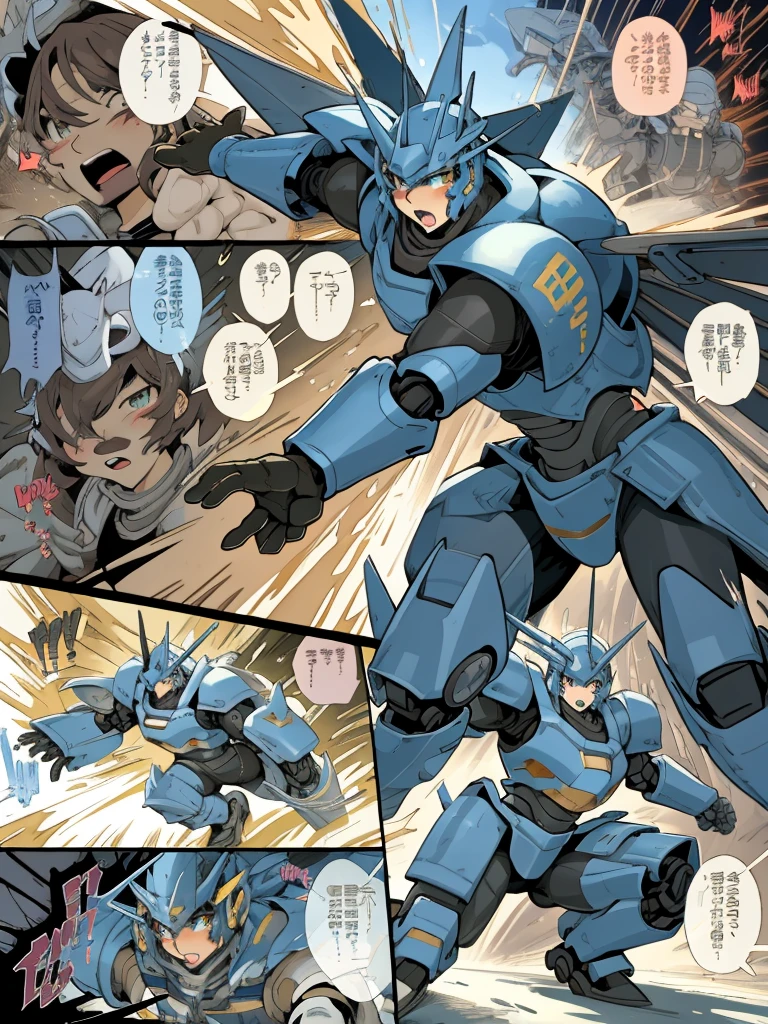 Naked and muscular々A robot in the form of a handsome 18-year-old man、Ejaculating from the male organ、Hollow eyes and expressionless、His body is twitching a little.