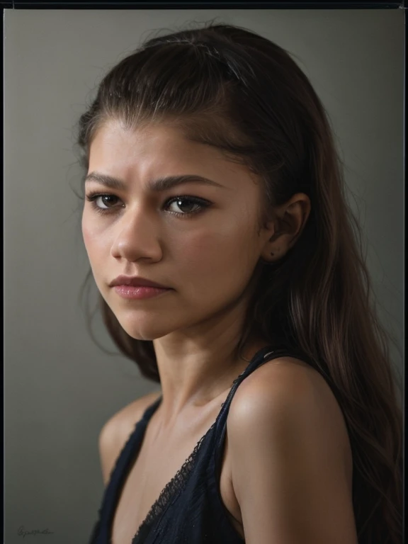 (zendaya:1.3) "painted, a beautiful young girl, she bursts into tears", the most emotional scene, Watercolor, trending on artstation, sharp focus, studio photo, intricate details, highly detailed, by greg rutkowski, ((medium shot:1.4))