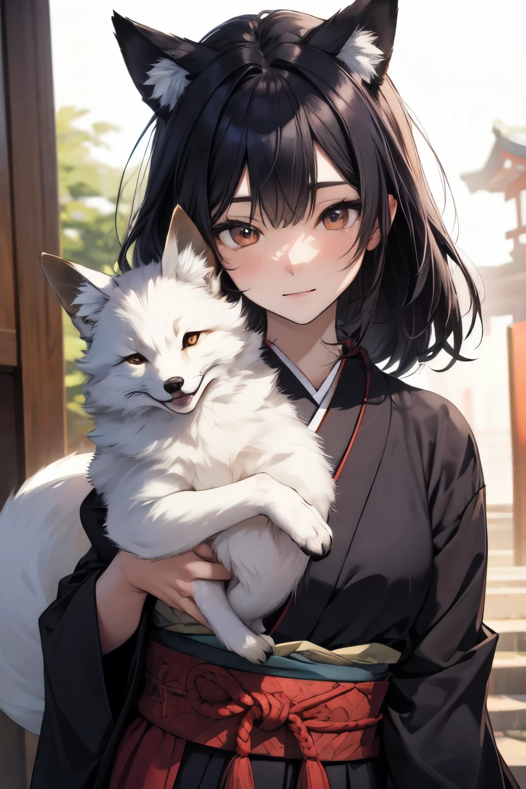 Japanese fox girl