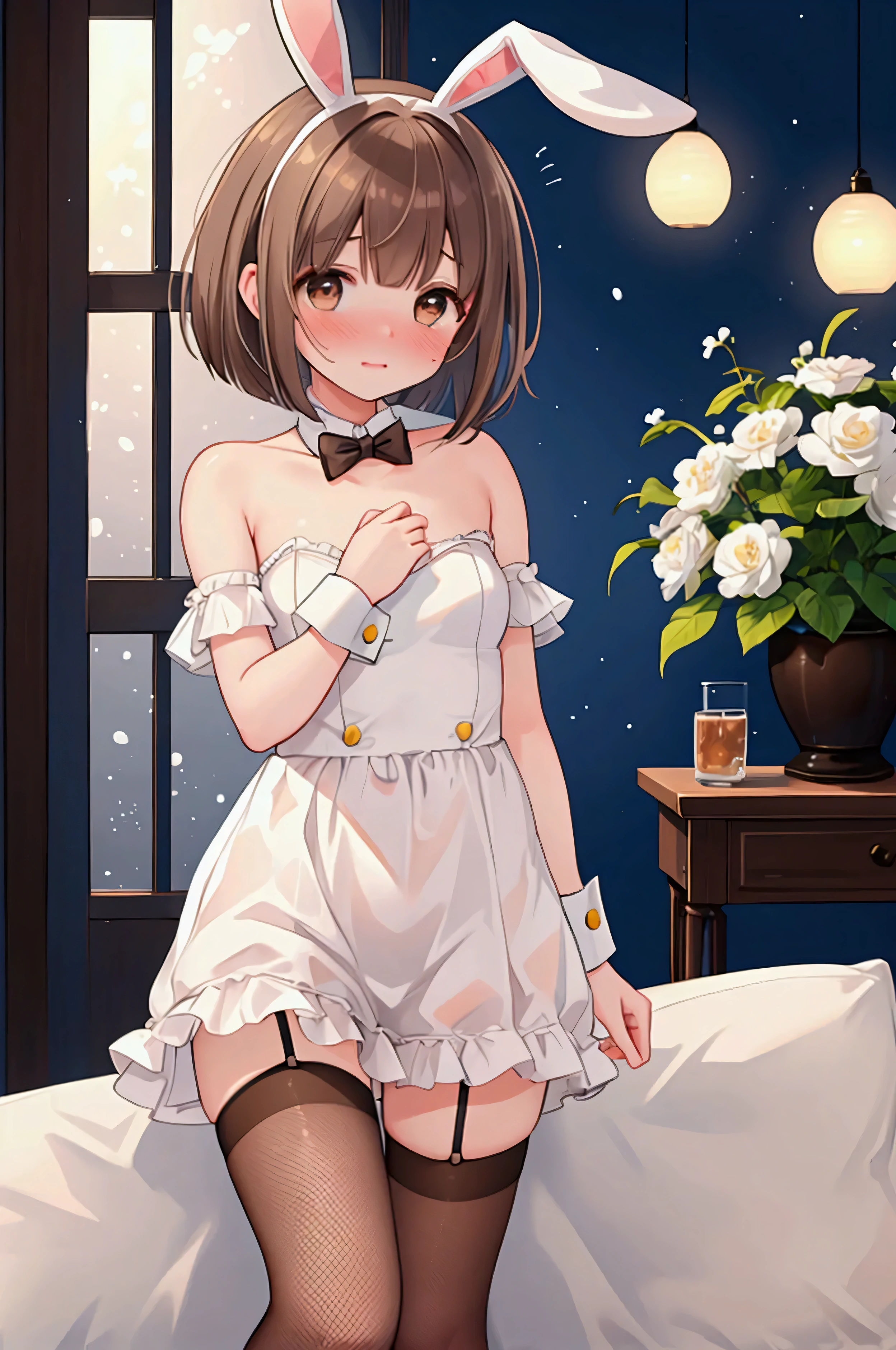 Kindergarten children,masterpiece,Highest image quality,8k,1 ,night,white panties