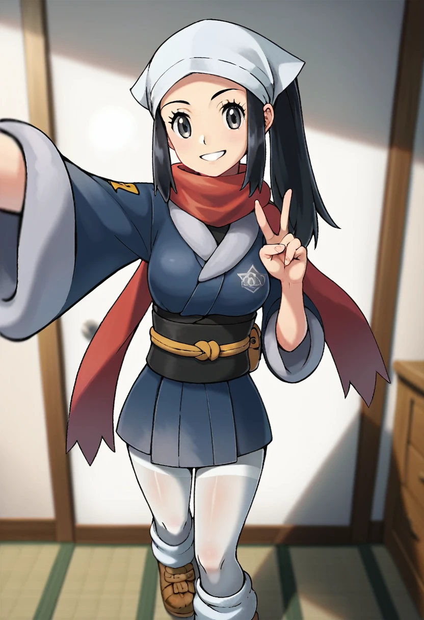 1 Cute naughty Assassin girl, Pastel colors hair, medium breasts, (Thighs, fishnet pantyhose, ninja costume, Shinobi costume, scarf), short hair, (dark blue hair:1.2), (naked:1.3), (forehead:1.2, bangs pinned back, asymmetrical bangs, hairclip, side ponytail:1,2), (Serious, yuruyuri), at the adventurer's guild, A bulletin board with posted paper, nfsw, sweat, (cum in vaginal:1.3), vaginal sex