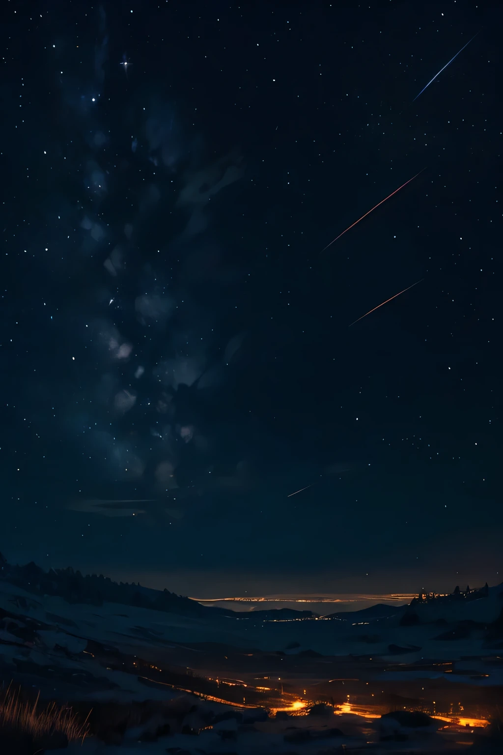 a dark night sky