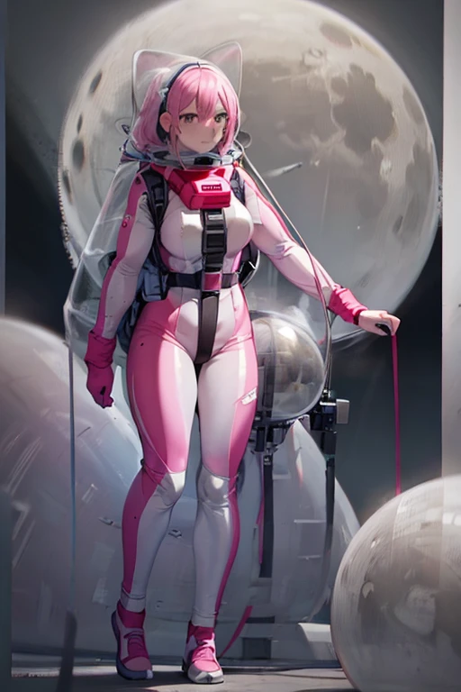 pink hair, bubble helmet, space helmet,wearing a (spacesuit:1.15), white cargo pants, hovering, flying, moon surface, earth, floating pose, happy, smilebeautiful 8k wallpaper, highly advanced, (sleek design:1.3), intricate, highres, superb, 8k wallpaper, extremely detailed, intricate,(2girl:1.5), (two girl:1.5),,2girl, two girl, 2girl, two girl, from side, 9space helmet:1.5), (8k, RAW photo, best quality, masterpiece), (photorealistic), outstanding details, ultra-high resolution, anatomically correct, textured skin,