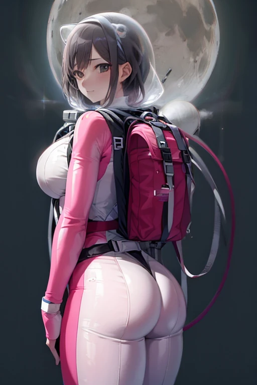 pink hair, bubble helmet, space helmet,wearing a (spacesuit:1.15), white cargo pants, hovering, flying, moon surface, earth, floating pose, happy, smilebeautiful 8k wallpaper, highly advanced, (sleek design:1.3), intricate, highres, superb, 8k wallpaper, extremely detailed, intricate,(2girl:1.5), (two girl:1.5),,2girl, two girl, 2girl, two girl, from side, 9space helmet:1.5), (8k, RAW photo, best quality, masterpiece), (photorealistic), outstanding details, ultra-high resolution, anatomically correct, textured skin,