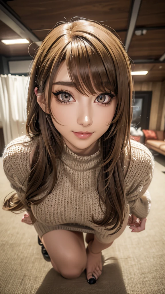 Very detailed, beautiful, highest quality, Professionally taken photos, Like a poster, detailed beautiful round eyes, beautiful detailed face, Whole Body Ezbian, Medium Long Hair, Casual Hairstyles, (Random color hair, Golden mesh), Big eyes, Random color eyes, Long eyelashes, Thick mascara, Dark eyeliner, (Huge breasts), (Bust about to burst:1.35), Wide selection, Thick waist), (Wide Hips:1.35, Toned thighs, Body Curves), 40 years old, woman, (White tight dress, white), Perfect Face, Perfect body, Sexy pose, (A shy smile), Random Location, nature, (alone), The light on my face,