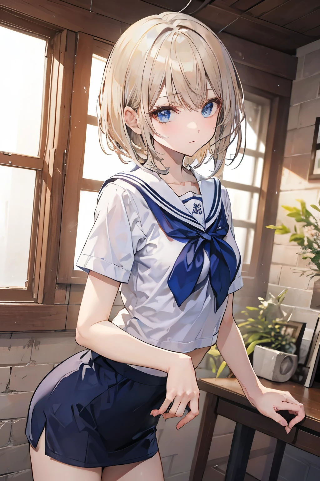 Beautiful girl carrying a lot of books、Primary school students、Loriータ、Lori、cute、Highest quality、Troubled face