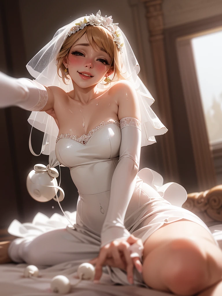 Kizi, Velvet ears , blond hairbl , By bangs , with her mouth open,Stick out her tongue,Tulle translucent shallow tulle,White wedding dress,prisms,Red,there's flowers everywhere,The lying position is enchanting and sexy,Seduce you,outstretched legs,Toenails,Step out on your legs,Caress the inner thighs,Masturbation,The sits on the ,Electric toys,exhibitionism,Yelling,A lot of viscous,blissful,exhilarated,excited,Lick it