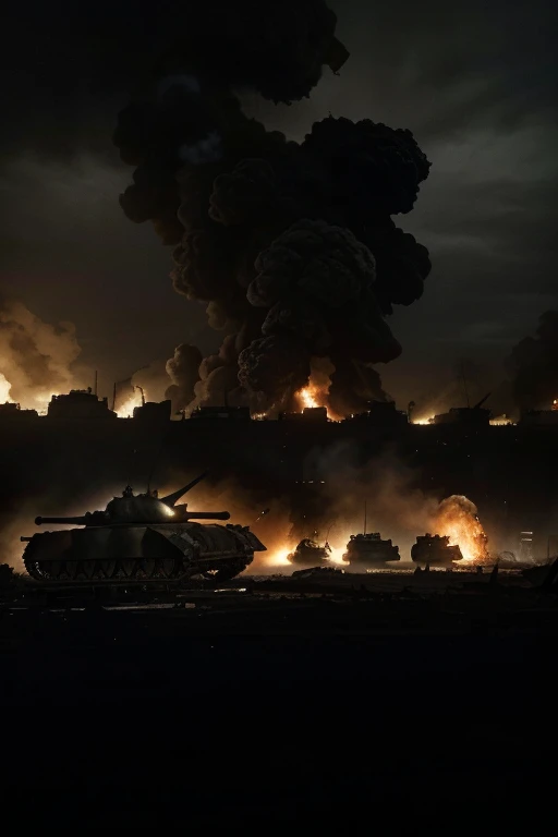 Ww2, Explosions, Germany ww2, War, 8k, Tanks, Fire, soldiers, Dead soldiers Laying on the floor, 8k, masterpiece